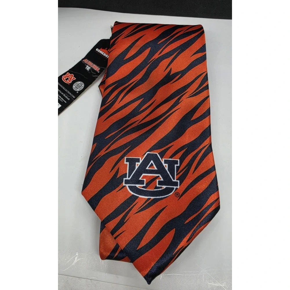 Official Auburn Tigers Gameday Collection Necktie Mens Navy Orange Stripe Tie